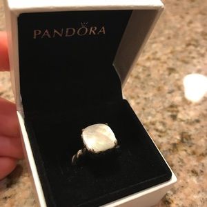 Authentic Pandora Mother Of Pearl Ring